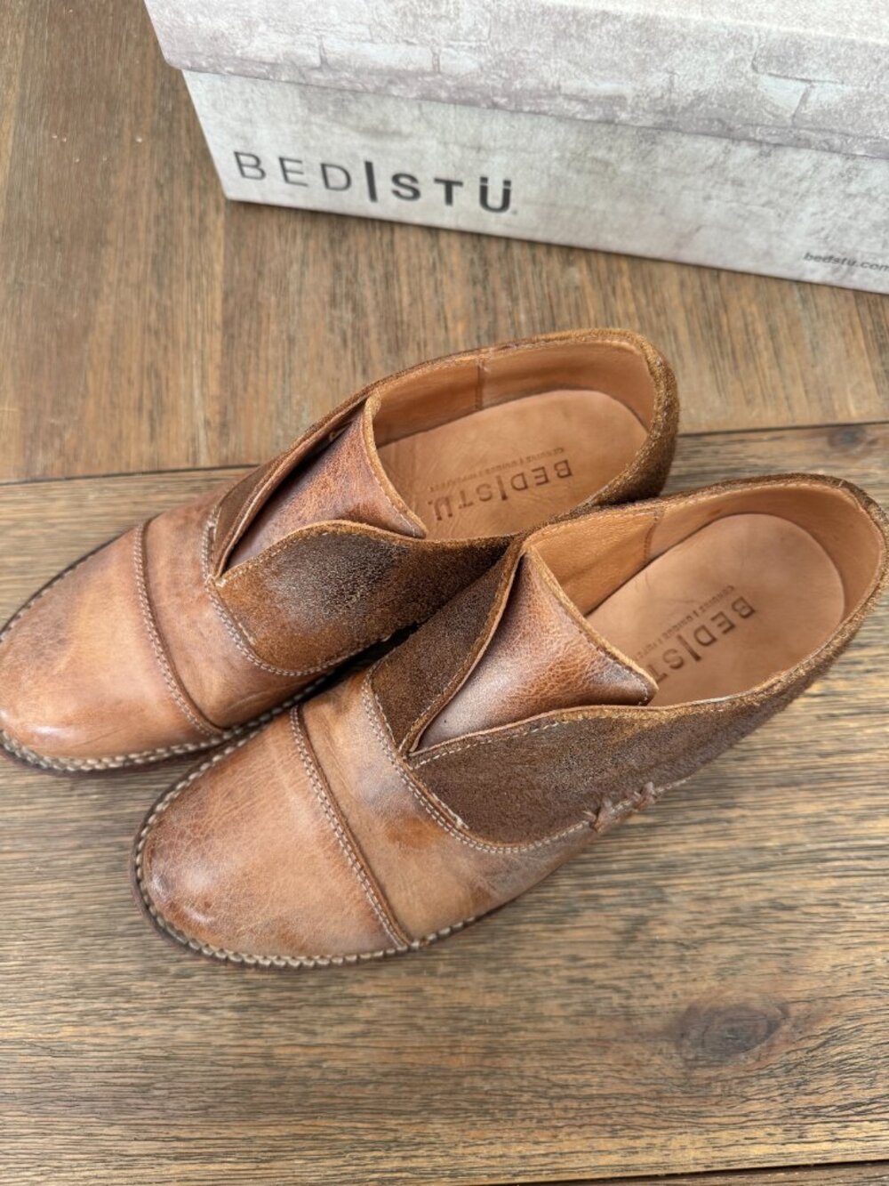 BEDSTU Rose Tan Rustic Mason Oxford Shoes.  Size 6.5 - Picture 4 of 4